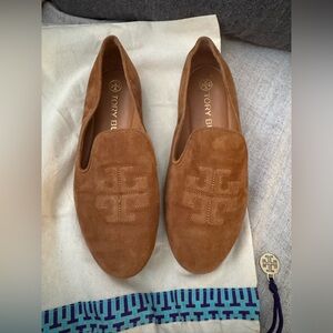 Tory Burch Tan Suede Flats